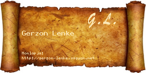 Gerzon Lenke névjegykártya